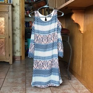 Patterned dress with cutouts